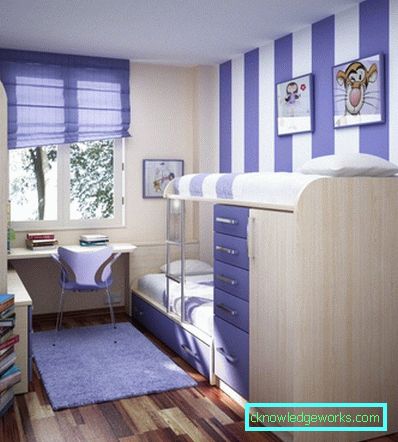 128 Habitación infantil 12 cuadrados. m. - 100 fotos