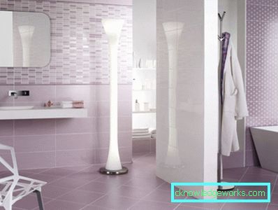 Baño lila - 50 fotos de un color majestuosamente agradable en el interior.