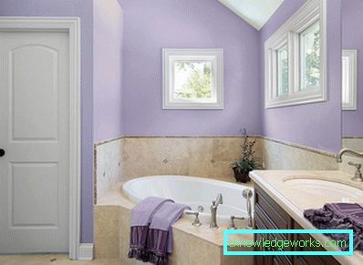 Baño lila - 50 fotos de un color majestuosamente agradable en el interior.
