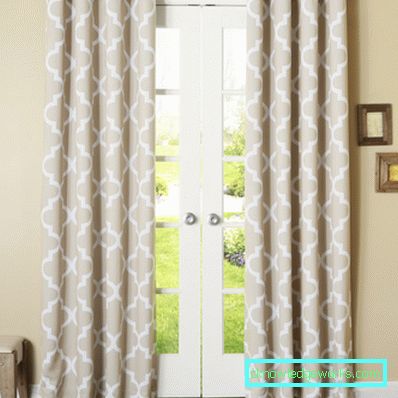 Cortinas con un patrón - 65 fotos de los mejores textiles con patrones y fotos.
