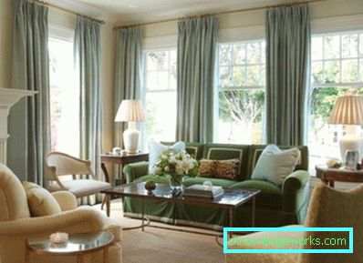 Cortinas en la sala - 100 ejemplos de fotos del mejor diseño en estilo moderno