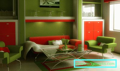 263-Salón en tonos de verde.