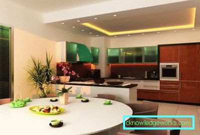 Diseño de cocina-sala de estar.