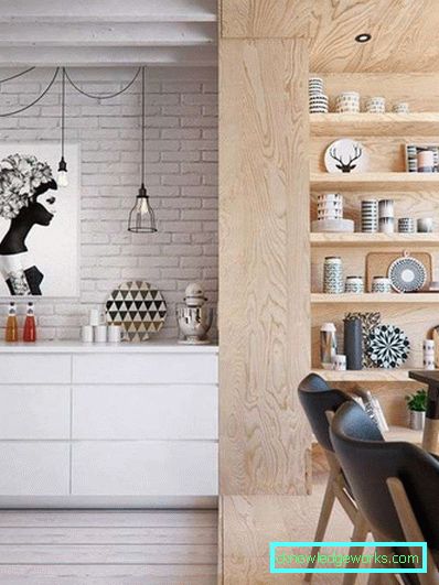 Diseño de cocina en colores brillantes - foto en estilo moderno.