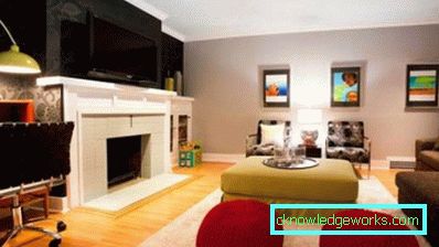 Chimeneas en el interior de una sala de estar en un apartamento de la ciudad (diseño de 50 fotos)
