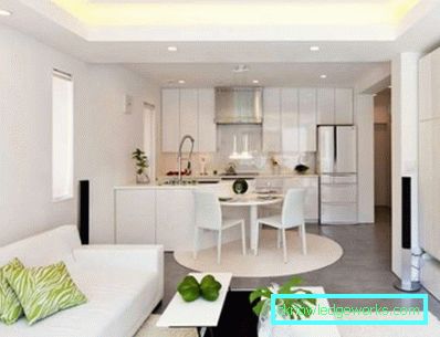 Cocina-sala de estar 25 metros cuadrados. m - diseño de foto