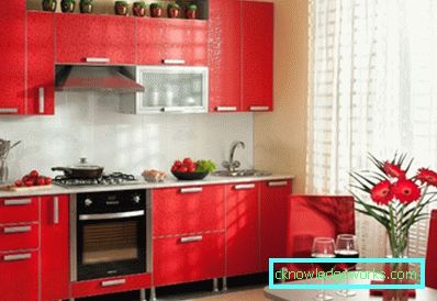 323-Cocina roja - brillante.