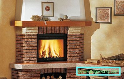 Cocina con chimenea