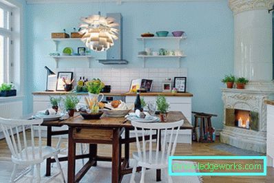 Cocina con chimenea Cocina con chimenea