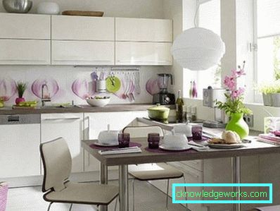 Pequeña cocina con desayunador. Pequeña cocina con barra.