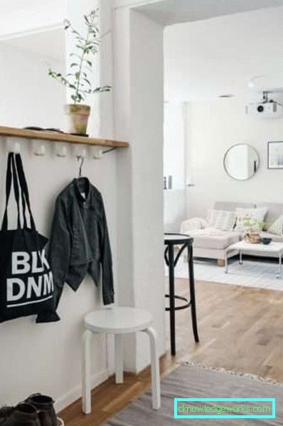 Muebles en un pasillo largo y estrecho - foto del pasillo y características interiores
