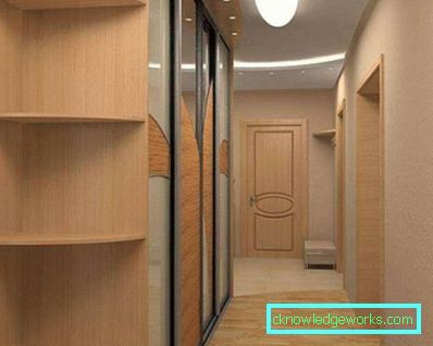 Muebles en un pasillo largo y estrecho - foto del pasillo y características interiores