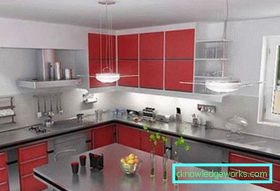 Área de cocina diseño de 9 cuadrados. m con nevera Área de cocina diseño de 9 cuadrados. m con nevera