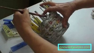 Tejido de tubos de periódico para principiantes: instrucciones simples paso a paso